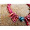 Image 3 : Native American Style Eed Coral & Turquoise Necklace