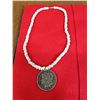 Image 10 : 3 Native American Style Silver Dollar Necklaces