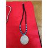 Image 4 : 3 Native American Style Silver Dollar Necklaces