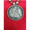 Image 7 : 3 Native American Style Silver Dollar Necklaces