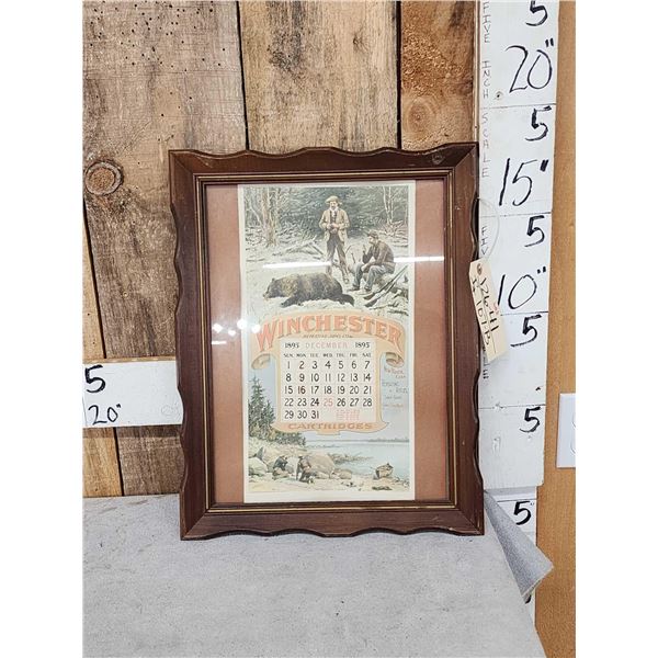 Vintage Reproduction Winchester Advertising Calendar