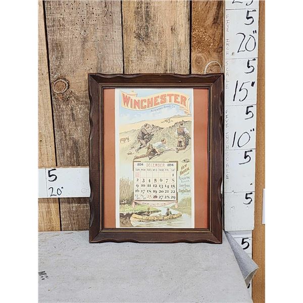 Vintage Reproduction Winchester Advertising Calendar