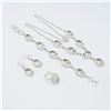 Image 1 : Sparkling Clear Quartz 4 Piece Jewelry Set