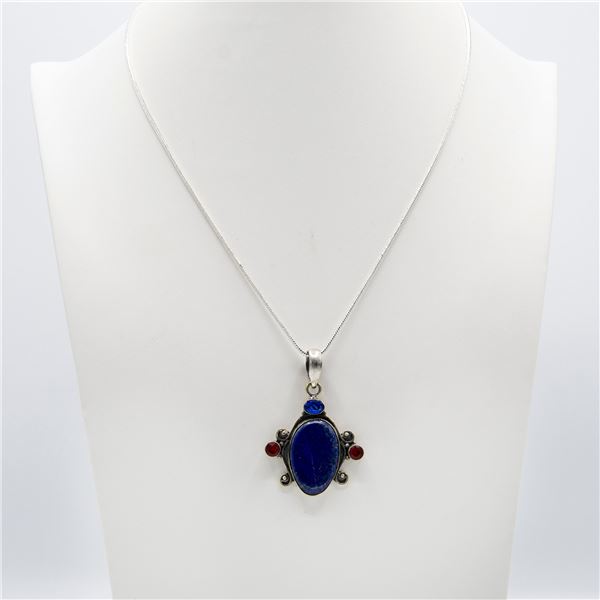 Natural 14.5 Ct Blue Lapis Lazuli Pendant