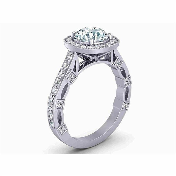 Sparkling 2.75ct  Ice Blue Fire Moissanite Ring
