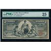 Image 1 : 1896 $2 Educational Silver Certificate PMG 25