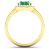 Image 4 : 14KT Yellow Gold 1.53ct Zambian Emerald and Diamond Ring
