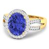 Image 2 : 14KT Yellow Gold 3.43ctw Tanzanite and Diamond Ring