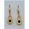 Image 10 : 18 K Gold Plate Lab Simulated Black Diamond Jewelry Set