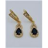 Image 9 : 18 K Gold Plate Lab Simulated Black Diamond Jewelry Set