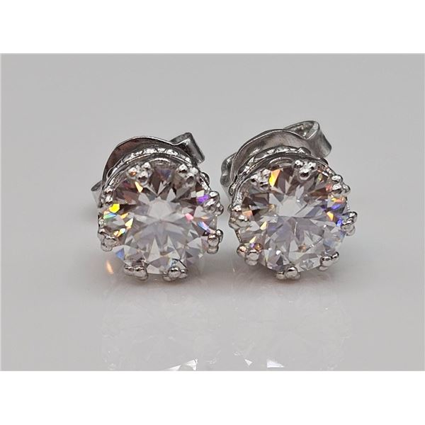 Sparkling 5.25  Ctw VVs1 F-G Lab Simulated Diamond Earrings