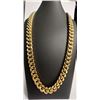 Image 2 : Huge Limited 297.5 Grams MLB 14 Kt Gold Plated Curb Link Necklace