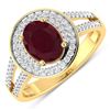 14KT Yellow Gold 1.5ctw Ruby and Diamond Ring