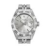 Image 2 : Rolex Ladies Stainless Steel Pyramid Diamond Bezel Date Watch