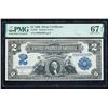 Image 1 : 1899 $2 Mini Porthole Silver Certificate PMG 67EPQ