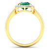 Image 4 : 14KT Yellow Gold 1.74ctw Zambian Emerald and Diamond Ring