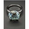 Image 2 : Plated 14KT White Gold 4.5ct Vvs1 Mint Green Fire Moissanite Ring