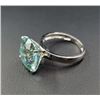 Image 3 : Plated 14KT White Gold 4.5ct Vvs1 Mint Green Fire Moissanite Ring