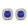 Image 1 : 14KT Yellow Gold 1.64ctw Tanzanite and Diamond Earrings