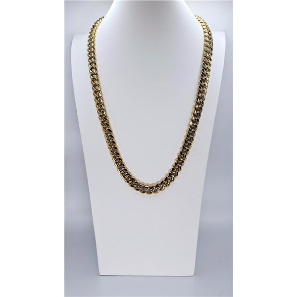 Huge Limited 226 Grams MLB 14 Kt Gold Plated Curb Link Necklace
