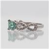 Image 2 : Lab Created Sparkling 2.5 Ct VVS1 Mint Green Moissanite Ring
