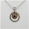 Image 1 : Outstanding 1 Ct Sterling Silver Ruby Pendant