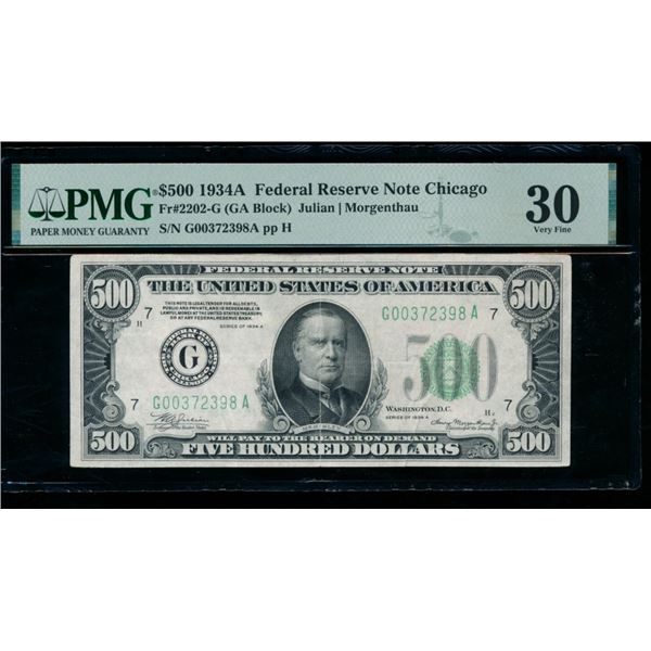 1934A $500 Chicago FRN PMG 30