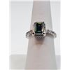 Image 3 : Sparkling 4.5ct VVs1 Deep Emerald Green Fire Moissanite Ring