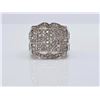 Image 1 : Men's 14 Kt White Gold Plate 5.75 Cttw. Lab Simulated Diamond Ring.