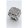 Image 3 : Men's 14 Kt White Gold Plate 5.75 Cttw. Lab Simulated Diamond Ring.