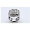 Image 4 : Men's 14 Kt White Gold Plate 5.75 Cttw. Lab Simulated Diamond Ring.