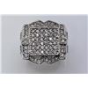Image 5 : Men's 14 Kt White Gold Plate 5.75 Cttw. Lab Simulated Diamond Ring.