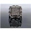 Image 9 : Men's 14 Kt White Gold Plate 5.75 Cttw. Lab Simulated Diamond Ring.