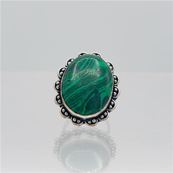 Pretty Natural 36.25 Ct Malachite Ring