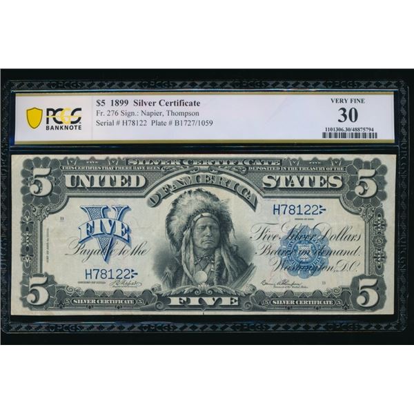 1899 $5 Chief Silver Certificate PMG 30
