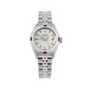 Image 2 : Rolex Ladies Stainless Steel Ruby And Diamond Bezel Date Watch