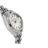Image 3 : Rolex Ladies Stainless Steel Ruby And Diamond Bezel Date Watch