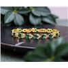 Image 10 : 18 Kt Yellow Gold Plate 4 Piece Simulated Emerald Jewelry Set