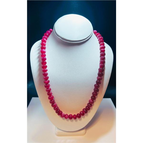 Beautiful Large 737 Ctw Mined From The Earth Ruby Necklace