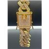 Image 8 : Impressive 40.1 Gram 14Kt Yellow Gold Plated Miami Link Bracelet