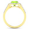 Image 4 : 14KT Yellow Gold 1.6ctw Peridot and Diamond Ring