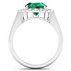Image 4 : 14KT White Gold 2.03ctw Zambian Emerald and Diamond Ring