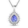 Image 3 : 14KT White Gold 3.25ctw Tanzanite and Diamond Pendant