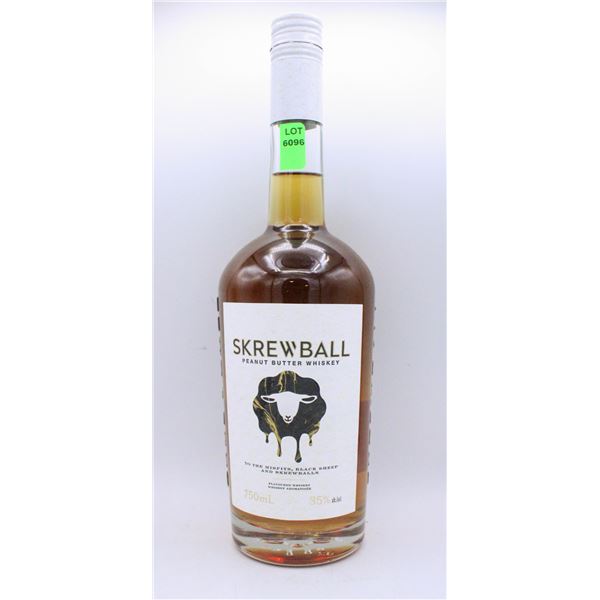 SKREWBALL PEANUT BUTTER WHISKEY 750ML 35% ALCOHOL