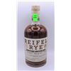 Image 1 : REIFEL RYE CANADIAN RYE WHISKY 750ML 42% ALCOHOL