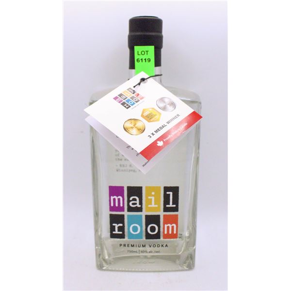 MAIL ROOM PREMIUM VODKA 750ML 40% ALCOHOL
