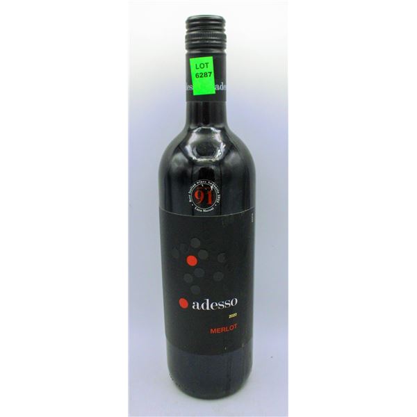 2020 ADESSO MERLOT 750ML 12% ALCOHOL