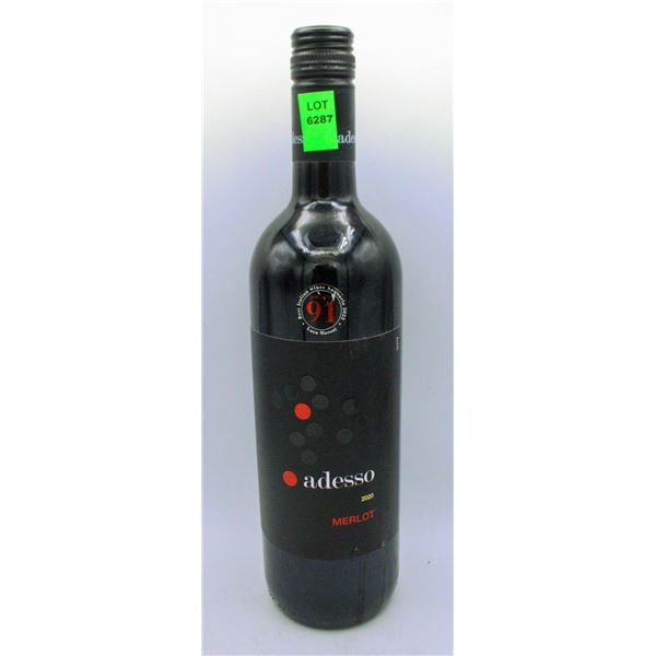 2020 ADESSO MERLOT 750ML 12% ALCOHOL