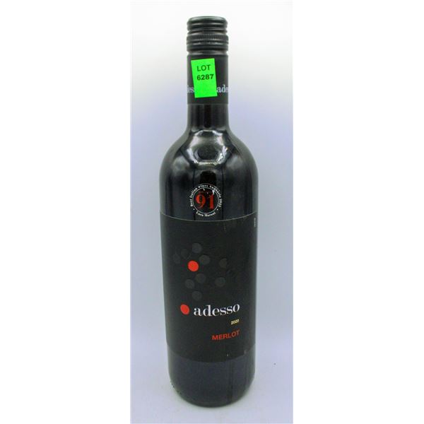 2020 ADESSO MERLOT 750ML 12% ALCOHOL
