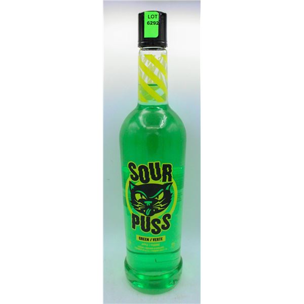 SOUR PUSS GREEN APPLE LIQUOR 750ML 15%
